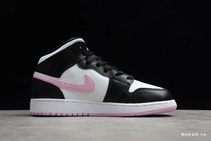 WHITE MID LIGHT JORDAN 1 PINK-BLACK ARCTIC AIR 0717